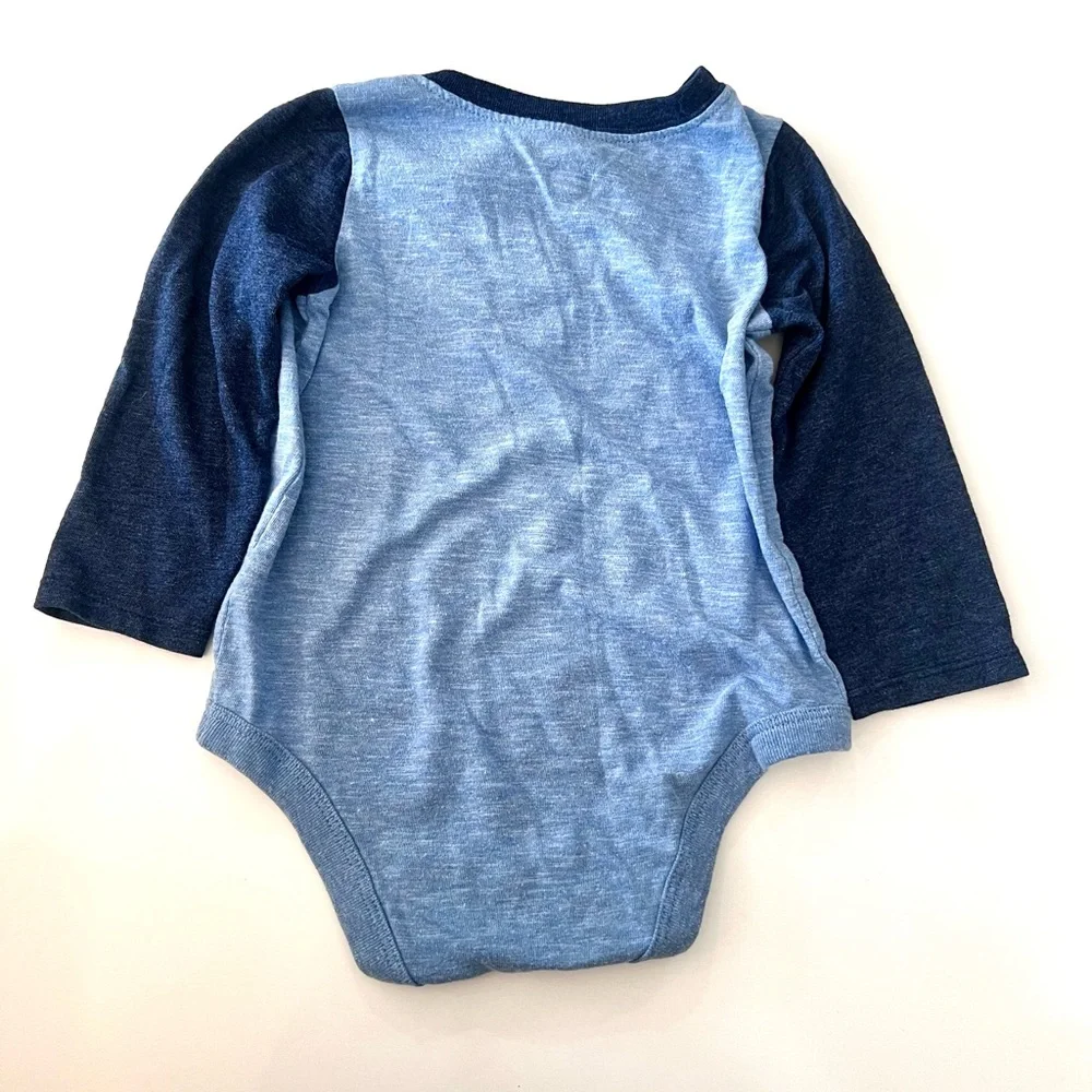 Blue Long Sleeve Baby Onesie by Garanimals 18 months